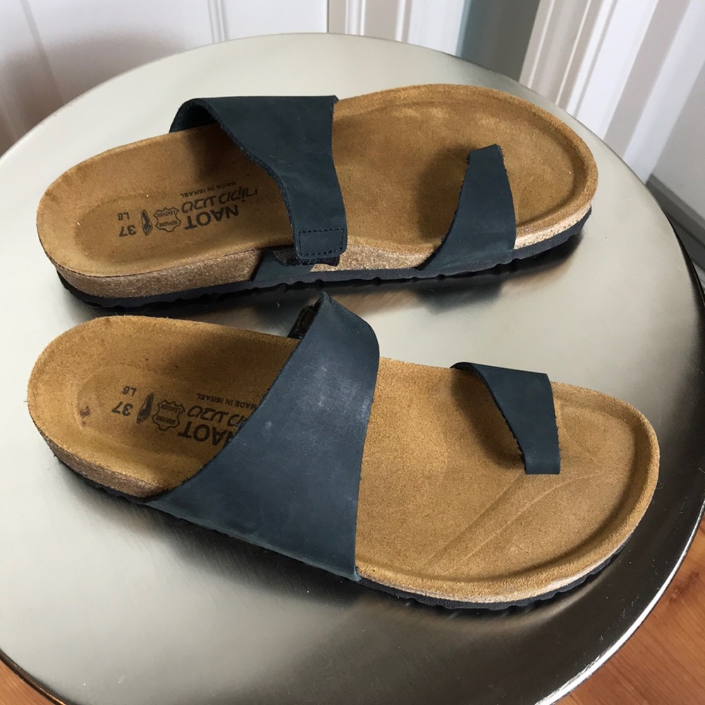 Naot Sante Fe sandals black sz 37 7 New